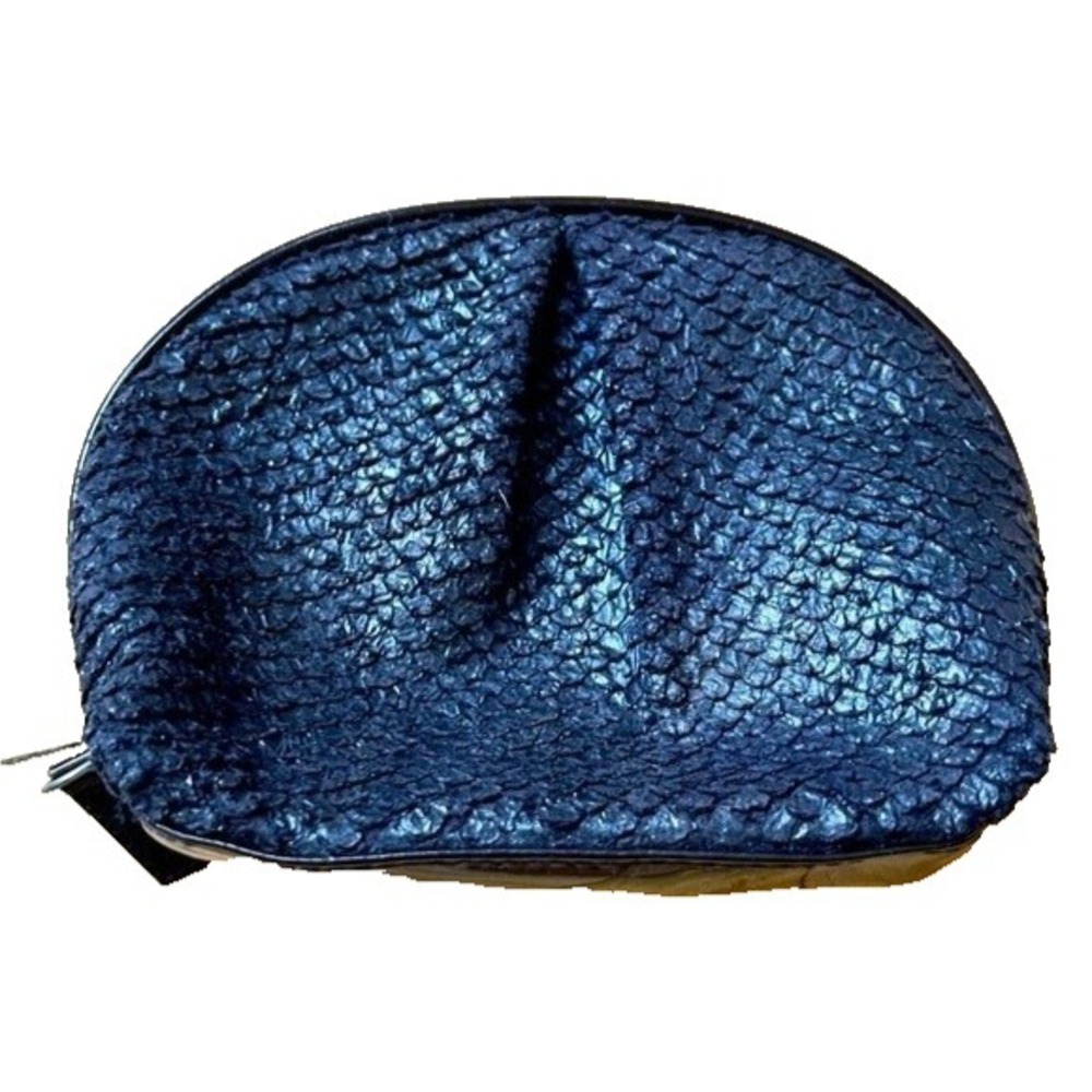 Laura Mercier Mini Cosmetic Bag Travel Snakeskin Brown Small Luxury Cute Micro